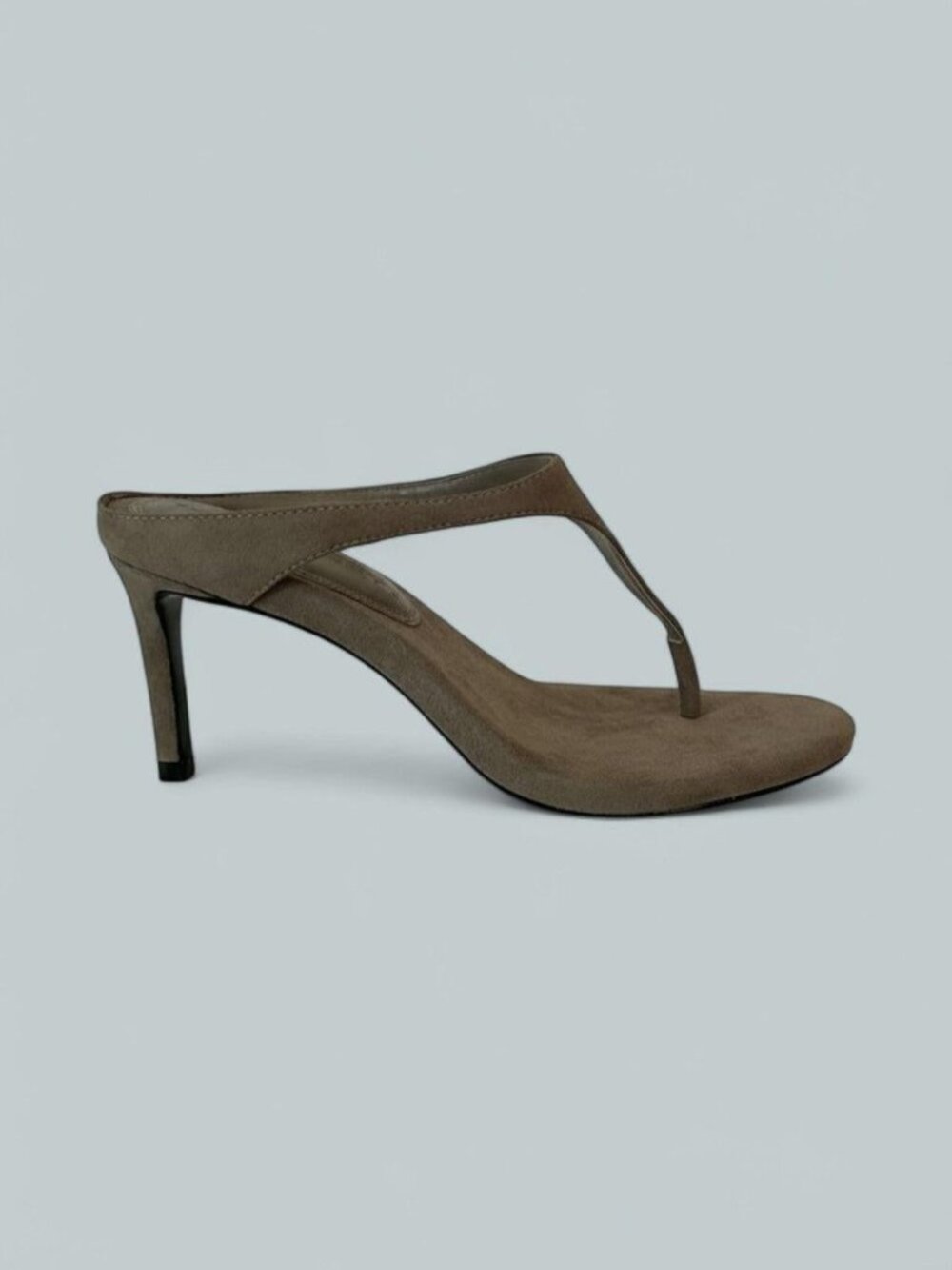 Women's Square Toe Thong Sandals - Taupe